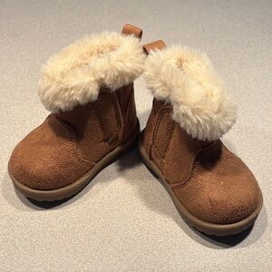 Wonder Nation Brown Faux Fur Lined Boots